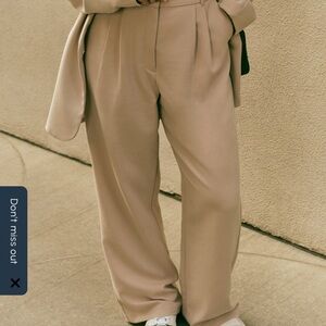 Curve Love A&F Sloane Tailored Wide Leg Pant